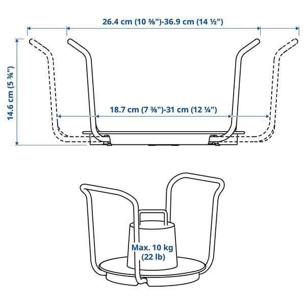 Подставка для тарелок 19-31 см IKEA UPPDATERA Черная / Стальная 504.861.79 504.861.79 ➜ Пакуємо МИ📦 фото Подставка для тарелок 19-31 см IKEA UPPDATERA Черная / Стальная 504.861.79 504.861.79 ➜ Пакуємо МИ📦 фото