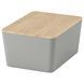 Контейнер с крышкой IKEA KUGGIS 13x18x8 см Светло-серый / бамбук 095.968.16 095.968.16 ➜ Пакуємо МИ📦 фото 1