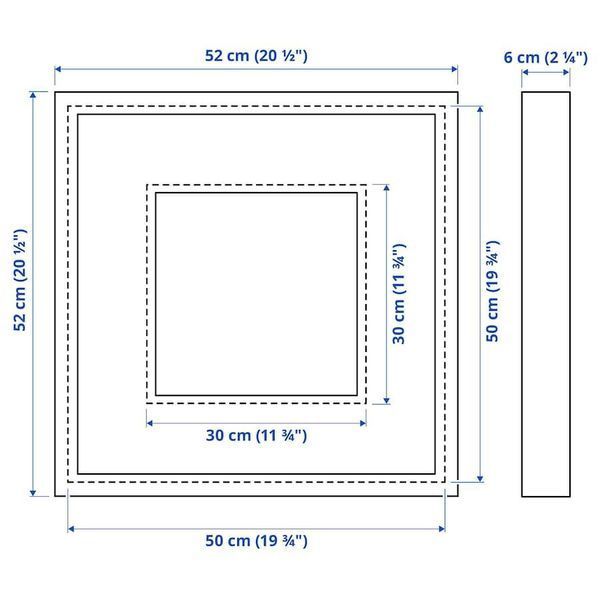 Рамка для фотографий IKEA SANNAHED 50x50 см Белая 805.281.68 805.281.68 ➜ Пакуємо МИ📦 фото