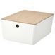 Контейнер с крышкой IKEA KUGGIS 26x35x15 см Белый / бамбук 395.612.88 395.612.88 ➜ Пакуємо МИ📦 фото 1