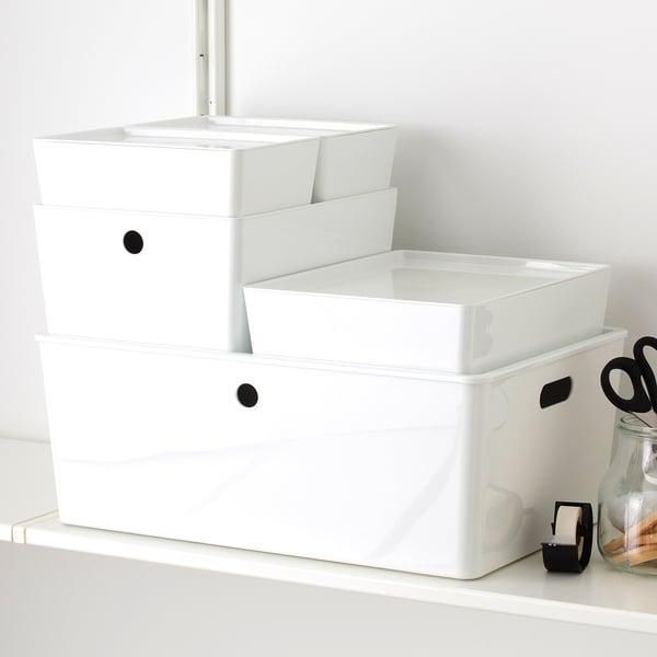 Контейнер с крышкой IKEA KUGGIS 37x54x21 см Белый / бамбук 795.612.91 795.612.91 ➜ Пакуємо МИ📦 фото Контейнер с крышкой IKEA KUGGIS 37x54x21 см Белый / бамбук 795.612.91 795.612.91 ➜ Пакуємо МИ📦 фото