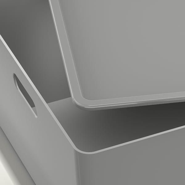 Контейнер с крышкой IKEA KUGGIS 37x54x21 см Серый 895.967.61 895.967.61 ➜ Пакуємо МИ📦 фото