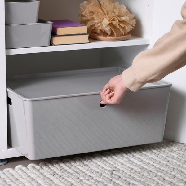 Контейнер с крышкой IKEA KUGGIS 37x54x21 см Серый 895.967.61 895.967.61 ➜ Пакуємо МИ📦 фото