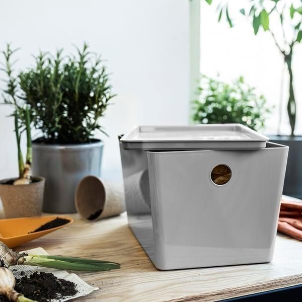 Контейнер с крышкой IKEA KUGGIS 18x26x15 см Серый 495.967.63 495.967.63 ➜ Пакуємо МИ📦 фото