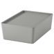 Контейнер с крышкой IKEA KUGGIS 18х26х8 см Серый 295.967.64 295.967.64 ➜ Пакуємо МИ📦 фото 1