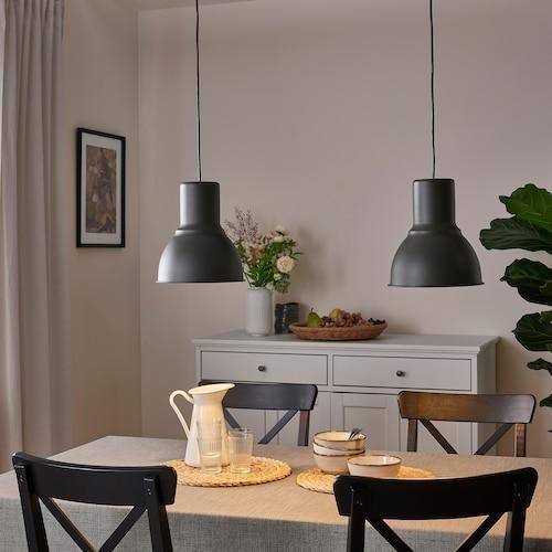 Підвісний світильник IKEA HEKTAR Діаметр &ndash; 22 см Темно-сірий 803.903.59 803.903.59 ➜ Пакуємо МИ📦 фото
