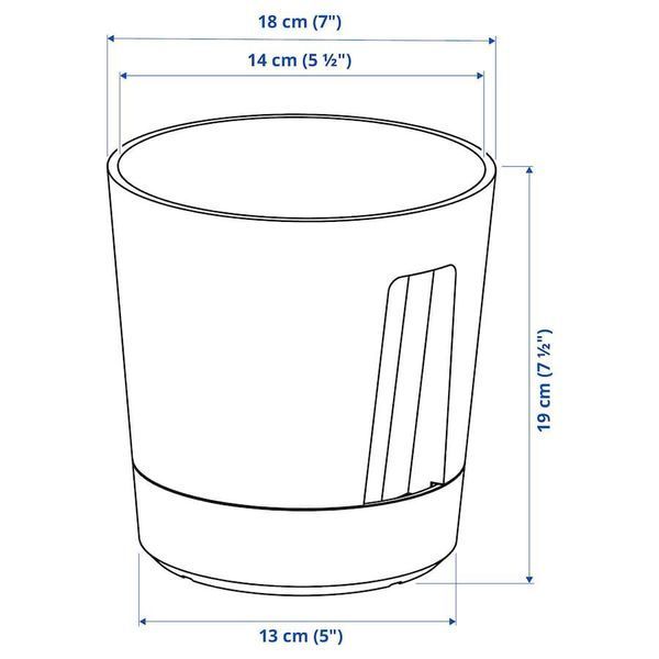 Самополивающийся цветочный горшок IKEA VÅRDTRÄD Диаметр - 15 см 905.708.59 905.708.59 ➜ Пакуємо МИ📦 фото Самополивающийся цветочный горшок IKEA VÅRDTRÄD Диаметр - 15 см 905.708.59 905.708.59 ➜ Пакуємо МИ📦 фото