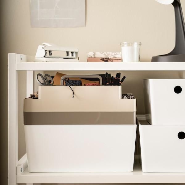 Настольный органайзер IKEA KUGGIS Бежевый 605.691.88 605.691.88 ➜ Пакуємо МИ📦 фото