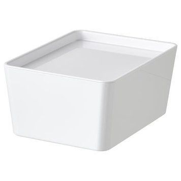 Контейнер с крышкой IKEA KUGGIS 13х18х8 см Белый 995.611.53 995.611.53 ➜ Пакуємо МИ📦 фото