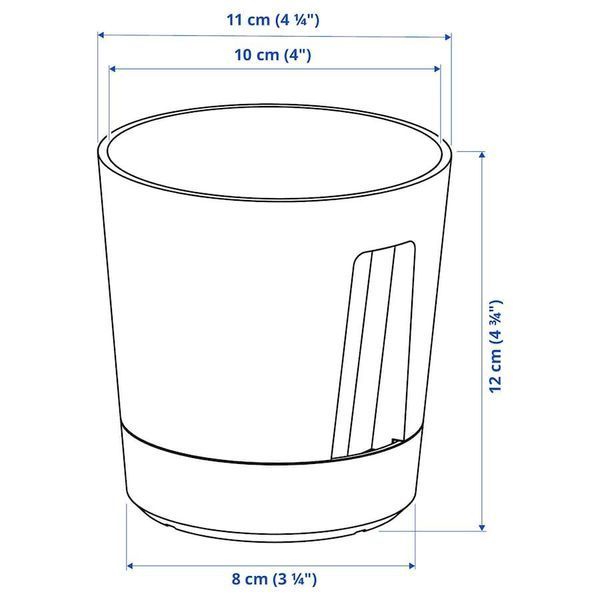 Самополивающийся цветочный горшок IKEA VÅRDTRÄD Диаметр - 9 см 105.708.63 105.708.63 ➜ Пакуємо МИ📦 фото Самополивающийся цветочный горшок IKEA VÅRDTRÄD Диаметр - 9 см 105.708.63 105.708.63 ➜ Пакуємо МИ📦 фото