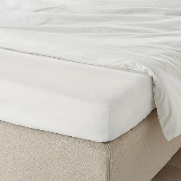 Простынь на резинке IKEA TAGGVALLMO 90x200 см Белая 104.598.18 104.598.18 ➜ Пакуємо МИ📦 фото