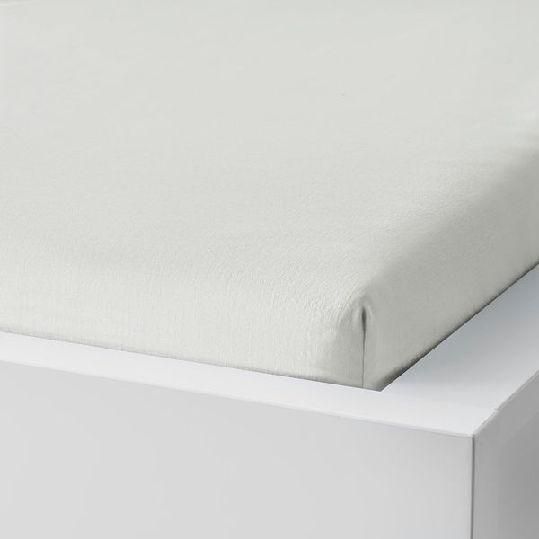 Простынь на резинке IKEA TAGGVALLMO 90x200 см Белая 104.598.18 104.598.18 ➜ Пакуємо МИ📦 фото
