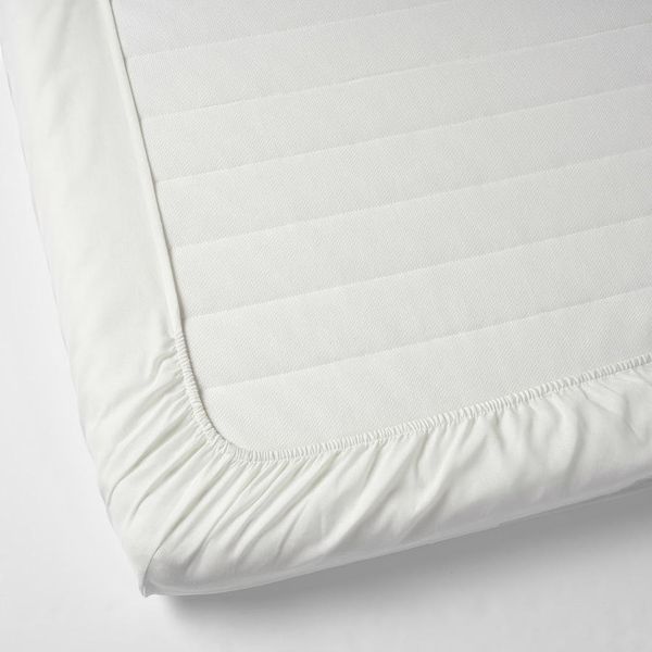 Простынь на резинке IKEA TAGGVALLMO 90x200 см Белая 104.598.18 104.598.18 ➜ Пакуємо МИ📦 фото
