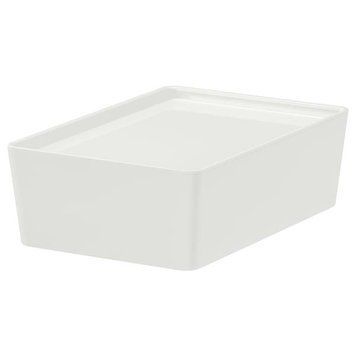 Контейнер с крышкой IKEA KUGGIS 18х26х8 см Белый 095.611.57 095.611.57 ➜ Пакуємо МИ📦 фото