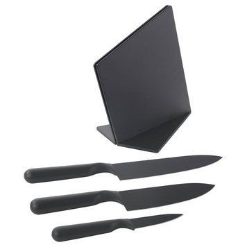 Набор ножей с подставкой IKEA JAMFORA (ИКЕА ЭМФЁРА). 10346831. 4 предмета 103.468.31 ➜ Пакуємо МИ📦 фото