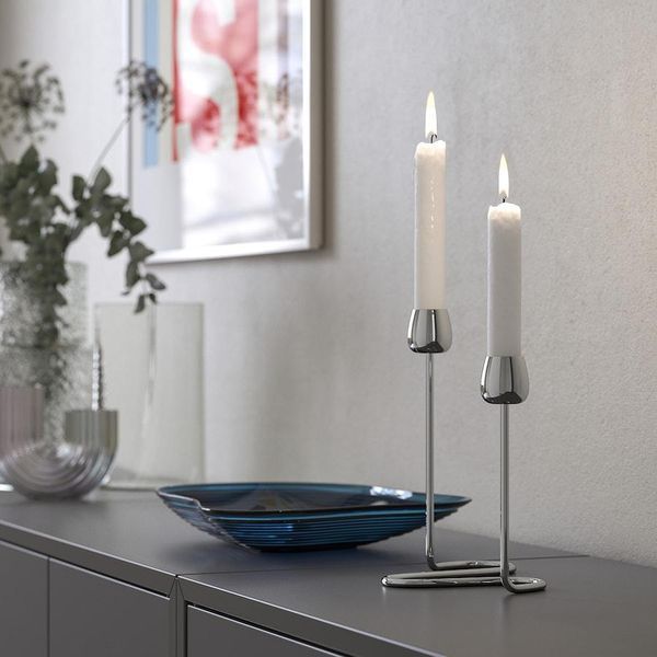 Подсвечник для 2 свечей IKEA SILVERPÄRON Высота - 20 см Серебристый 405.749.87 405.749.87 ➜ Пакуємо МИ📦 фото Подсвечник для 2 свечей IKEA SILVERPÄRON Высота - 20 см Серебристый 405.749.87 405.749.87 ➜ Пакуємо МИ📦 фото