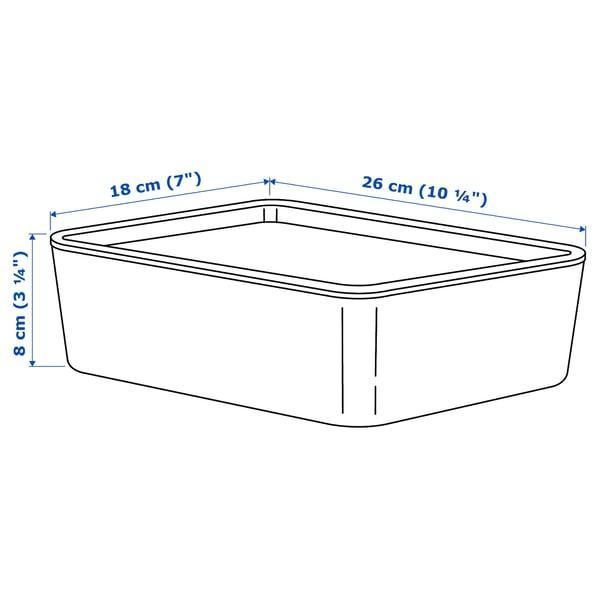 Контейнер с крышкой IKEA KUGGIS 18х26х8 см Белый 095.611.57 095.611.57 ➜ Пакуємо МИ📦 фото