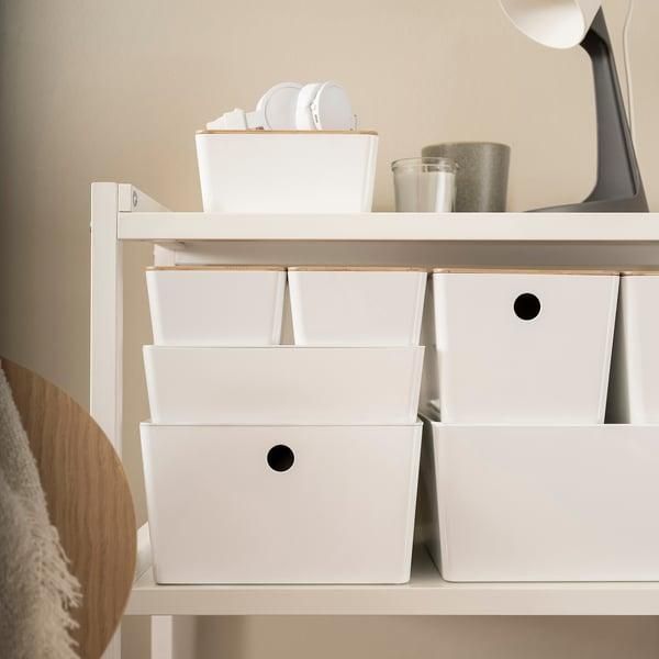 Контейнер с крышкой IKEA KUGGIS 18х26х8 см Белый 095.611.57 095.611.57 ➜ Пакуємо МИ📦 фото