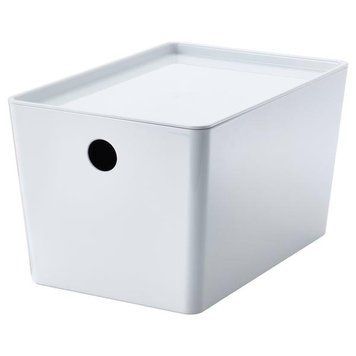 Контейнер с крышкой IKEA KUGGIS 18x26x15 см Белый 495.611.55 495.611.55 ➜ Пакуємо МИ📦 фото