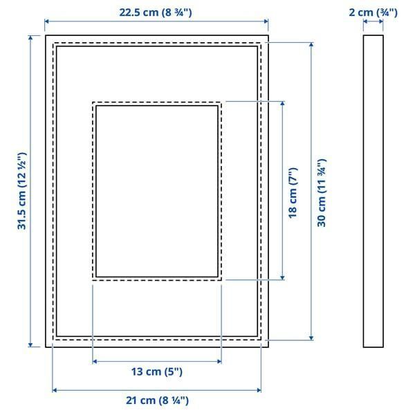 Рамка для фотографій IKEA LOMVIKEN 21x30 см Біла 604.193.92 604.193.92 ➜ Пакуємо МИ📦 фото