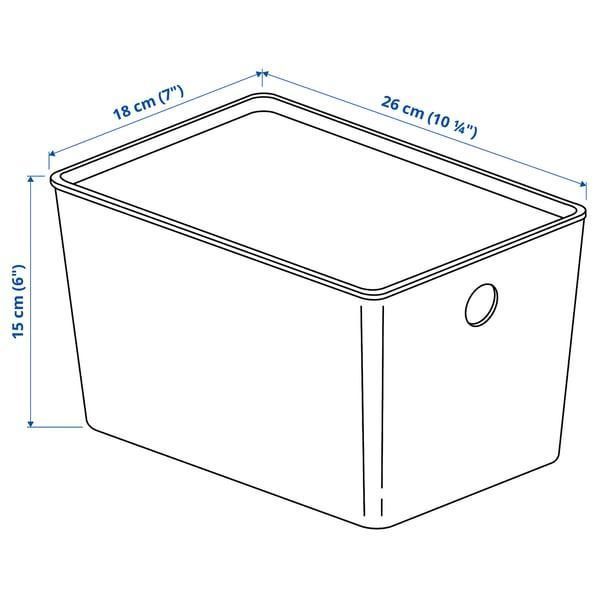 Контейнер с крышкой IKEA KUGGIS 18x26x15 см Белый 495.611.55 495.611.55 ➜ Пакуємо МИ📦 фото