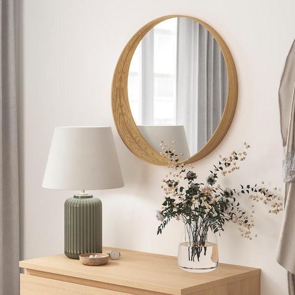 Зеркало IKEA STOCKHOLM Диаметр - 60 см Светло-коричневое 505.915.85 505.915.85 ➜ Пакуємо МИ📦 фото
