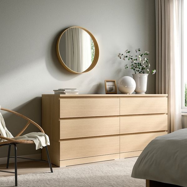 Зеркало IKEA STOCKHOLM Диаметр - 60 см Светло-коричневое 505.915.85 505.915.85 ➜ Пакуємо МИ📦 фото