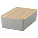 Контейнер с крышкой IKEA KUGGIS 18x26x8 см Светло-серый / бамбук 895.968.22 895.968.22 ➜ Пакуємо МИ📦 фото 1