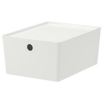 Контейнер с крышкой IKEA KUGGIS 26x35x15 см Белый 595.611.88 595.611.88 ➜ Пакуємо МИ📦 фото