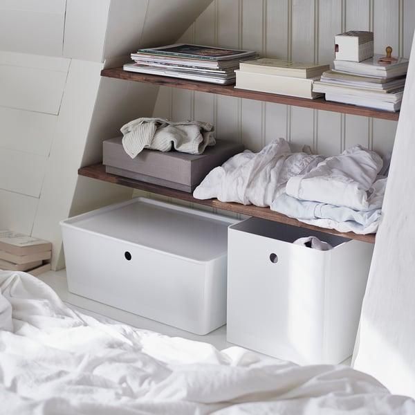 Контейнер с крышкой IKEA KUGGIS 37x54x21 см Белый 895.612.00 895.612.00 ➜ Пакуємо МИ📦 фото