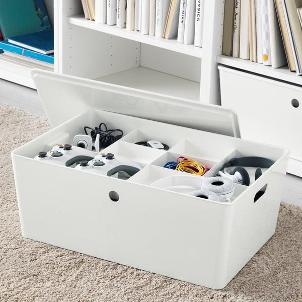 Контейнер с крышкой IKEA KUGGIS 37x54x21 см Белый 895.612.00 895.612.00 ➜ Пакуємо МИ📦 фото