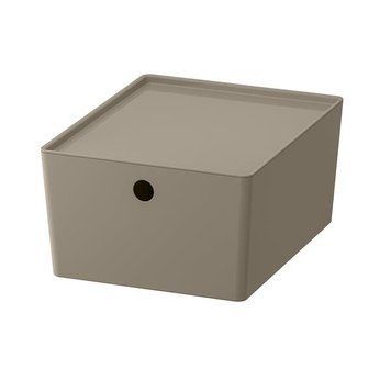 Контейнер с крышкой IKEA KUGGIS 26x35x15 см Серо-бежевый 895.824.91 895.824.91 ➜ Пакуємо МИ📦 фото