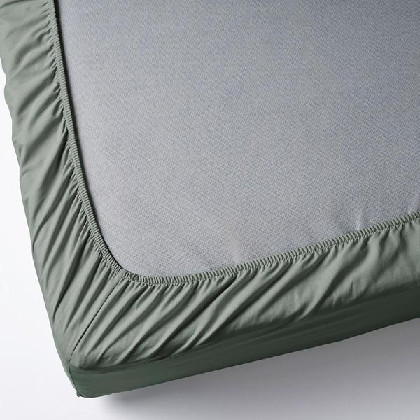 Простыня IKEA DVALA 160х200 см Серо-зеленая 605.496.33 605.496.33 ➜ Пакуємо МИ📦 фото Простыня IKEA DVALA 160х200 см Серо-зеленая 605.496.33 605.496.33 ➜ Пакуємо МИ📦 фото