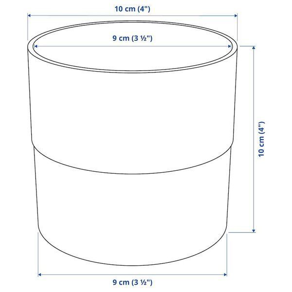 Горшок для цветов IKEA NYPON Диаметр - 9 см Серый 003.956.19 003.956.19 ➜ Пакуємо МИ📦 фото