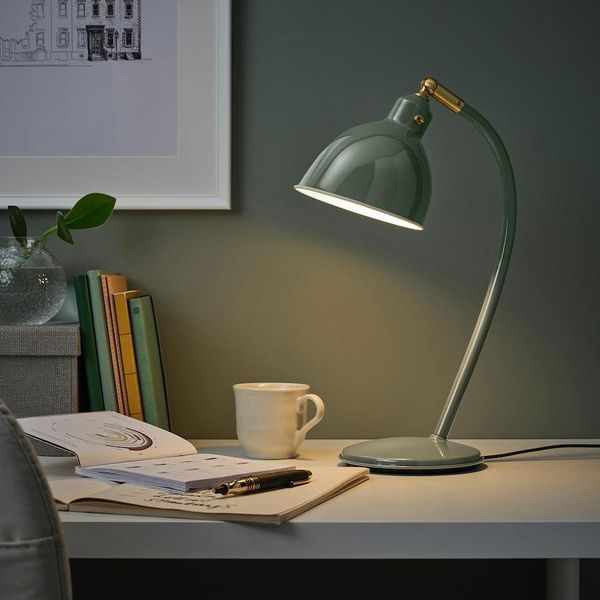 Настільна лампа IKEA R&Ouml;DFLIK Сіро-зелена 805.827.06 805.827.06 ➜ Пакуємо МИ📦 фото