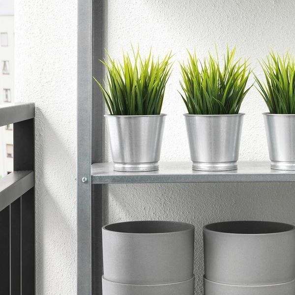Горшок для цветов IKEA BINTJE Диаметр - 9 см Серебристый 803.341.27 803.341.27 ➜ Пакуємо МИ📦 фото
