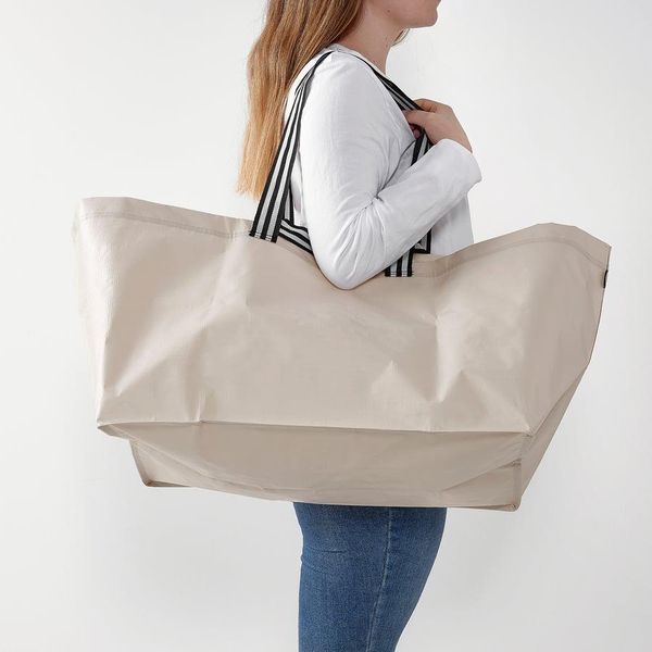 Сумка - шопер IKEA G&Ouml;RSNYGG 57x37x39 см / 71 л Бежевая 205.041.94 205.041.94 ➜ Пакуємо МИ📦 фото