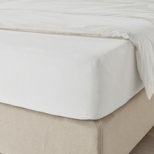 Простыня IKEA DVALA 160x200 см Белая 303.572.20 303.572.20 ➜ Пакуємо МИ📦 фото