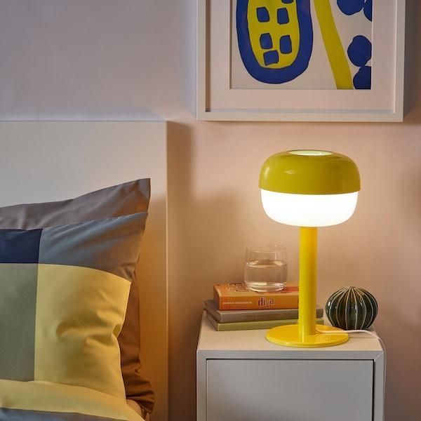Настільна лампа IKEA BLÅSVERK Біло-жовта 605.479.74 605.479.74 ➜ Пакуємо МИ📦 фото Настільна лампа IKEA BLÅSVERK Біло-жовта 605.479.74 605.479.74 ➜ Пакуємо МИ📦 фото