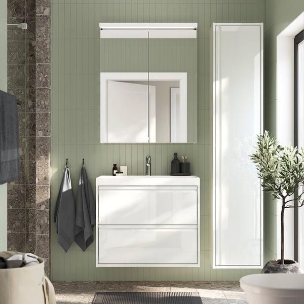 Шафка з дзеркалом IKEA LETTAN 80x15x95 см Біла 805.349.23 805.349.23 ➜ Пакуємо МИ📦 фото