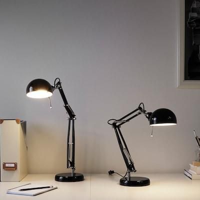 Настільна лампа IKEA FORSA 00146776 Чорна 001.467.76 ➜ Пакуємо МИ📦 фото