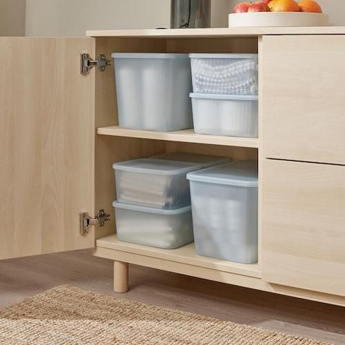 Контейнер с крышкой IKEA RYKTA 805.331.98 Серо-голубой 805.331.98 ➜ Пакуємо МИ📦 фото