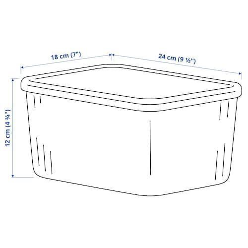 Контейнер с крышкой IKEA RYKTA 805.331.98 Серо-голубой 805.331.98 ➜ Пакуємо МИ📦 фото