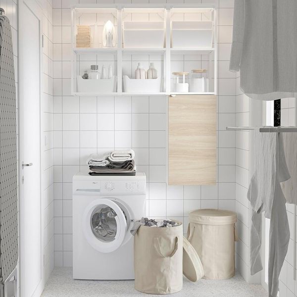Сумка для сортування із кришкою IKEA DIMPA 50 л Бежева 406.014.34 406.014.34 ➜ Пакуємо МИ📦 фото