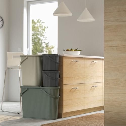 Ведро с крышкой IKEA DAMM&Auml;NG 005.599.79 Серо-зеленое 005.599.79 ➜ Пакуємо МИ📦 фото