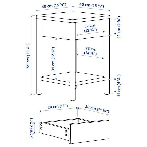 Прикроватная тумбочка IKEA TONSTAD 40х40х59 см Коричневая 804.893.22 804.893.22 ➜ Пакуємо МИ📦 фото