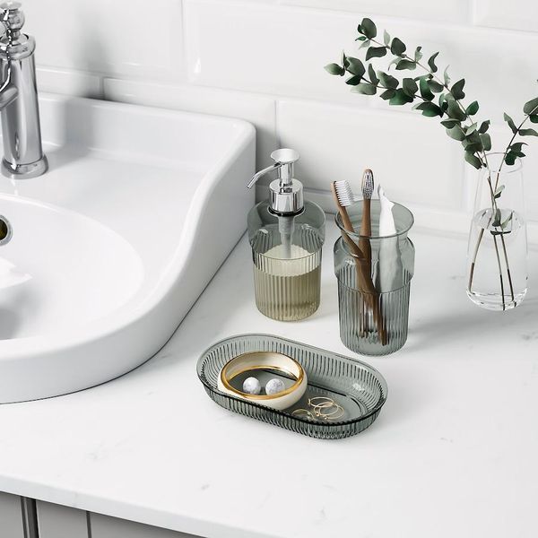 Набор для ванной комнаты IKEA BROFJ&Auml;RDEN 3 предмета Серый 505.648.84 505.648.84 ➜ Пакуємо МИ📦 фото