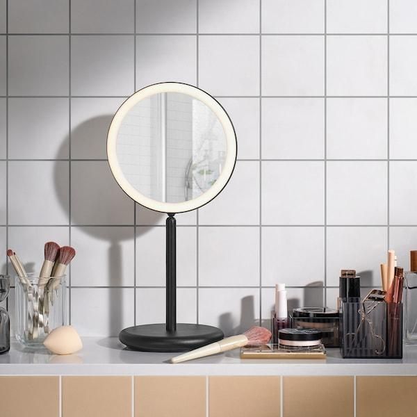 Дзеркало косметичне IKEA EKF&Auml;NN Діаметр - 20 см Чорне 905.918.52 905.918.52 ➜ Пакуємо МИ📦 фото
