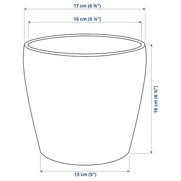 Горщик для квітів IKEA PERSILLADE Діаметр - 15 см Керамічний 005.256.11 005.256.11 ➜ Пакуємо МИ📦 фото Горщик для квітів IKEA PERSILLADE Діаметр - 15 см Керамічний 005.256.11 005.256.11 ➜ Пакуємо МИ📦 фото