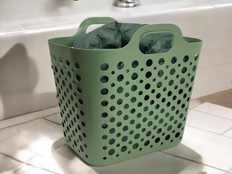 Корзина для белья IKEA SLIBB 205.677.23 Зеленая 205.677.23 ➜ Пакуємо МИ📦 фото